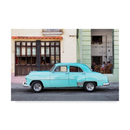 Philippe Hugonnard 'Havana Club And Blue Classic Car' Canvas Art,30x47